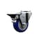 Service Caster 3.5'' Blue Poly Wheel Swivel Bolt Hole Caster with Posi Lock Brake SCC-BH20S3514-PPUB-BLUE-PLB - alternate 1